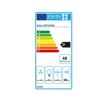 Konventionell fläkt Balay 3BT263MB 60 cm 360 m³/h 68 dB 146W Vit