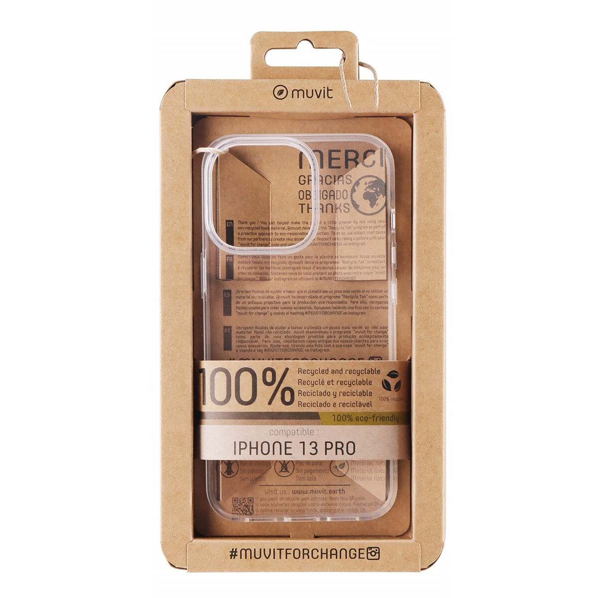 Mobilfodral Muvit for Change iPhone 13 Pro Svart