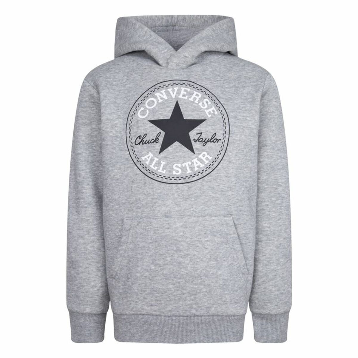 Tröja med huva Unisex Converse Chuck Taylor Patch Core Ljusgrå