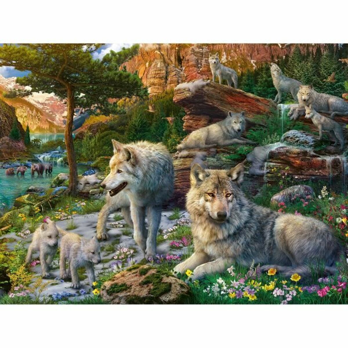 Pussel Ravensburger Wolves in Spring - 2
