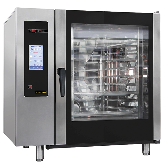 Gas combi steamer med automatisk rengöringssystem, 10x GN 2/1