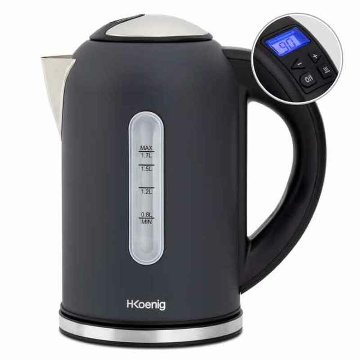 Vattenkokare Hkoenig BOE52 2200 W Svart Rostfritt stål 2200 W 1,7 L 1,7 L - 3