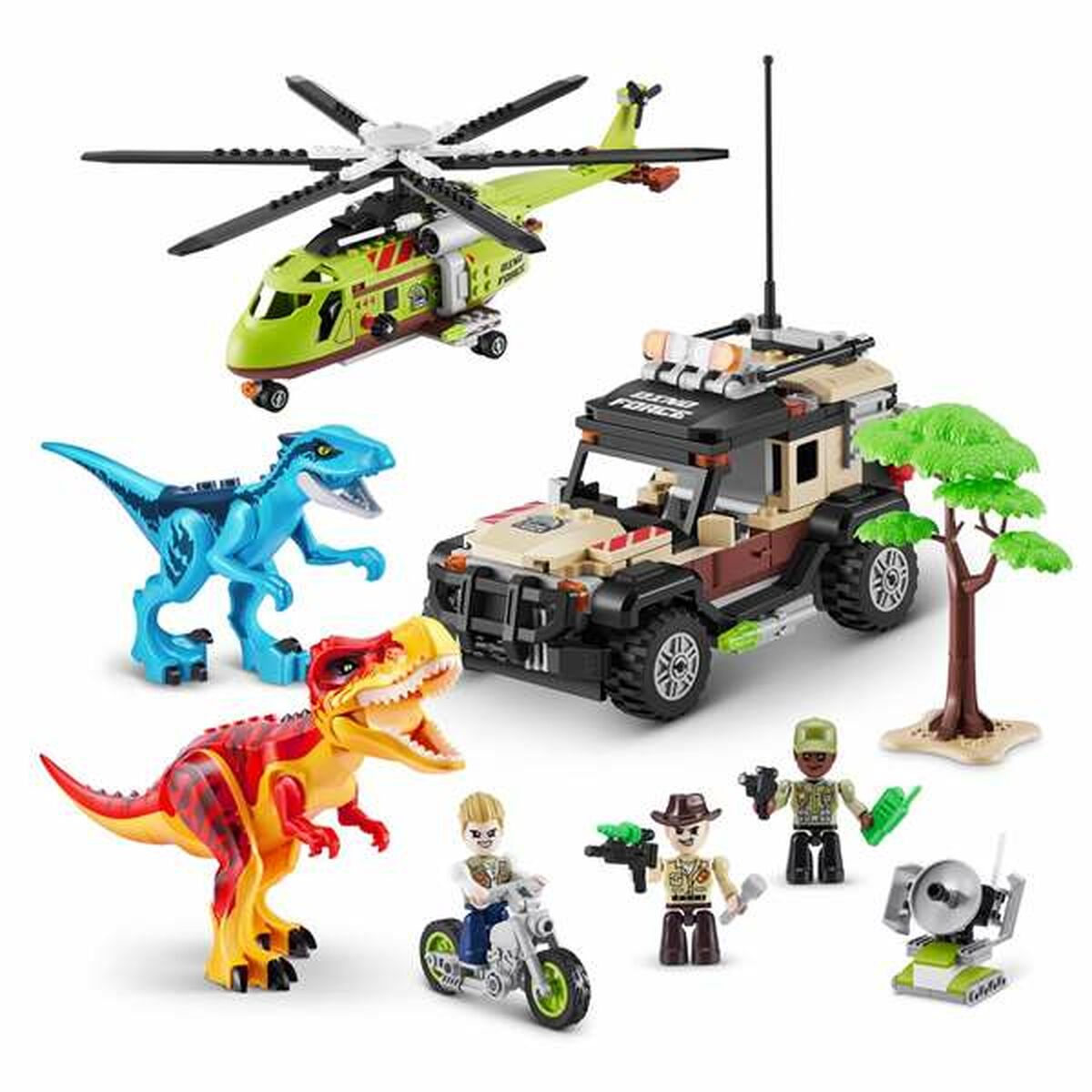 Byggspel + figurer Zuru Max Dino 33 x 48,3 x 7,6 cm 592 Delar - 2