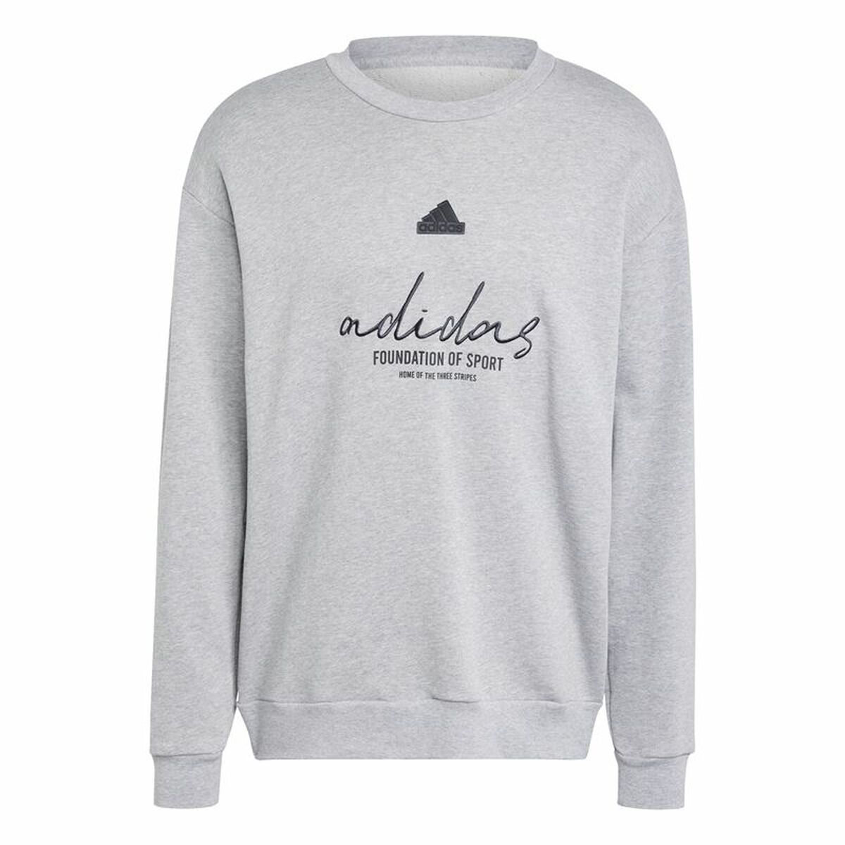 Tröja utan huva Herr Adidas Brand Love French Terry Grå