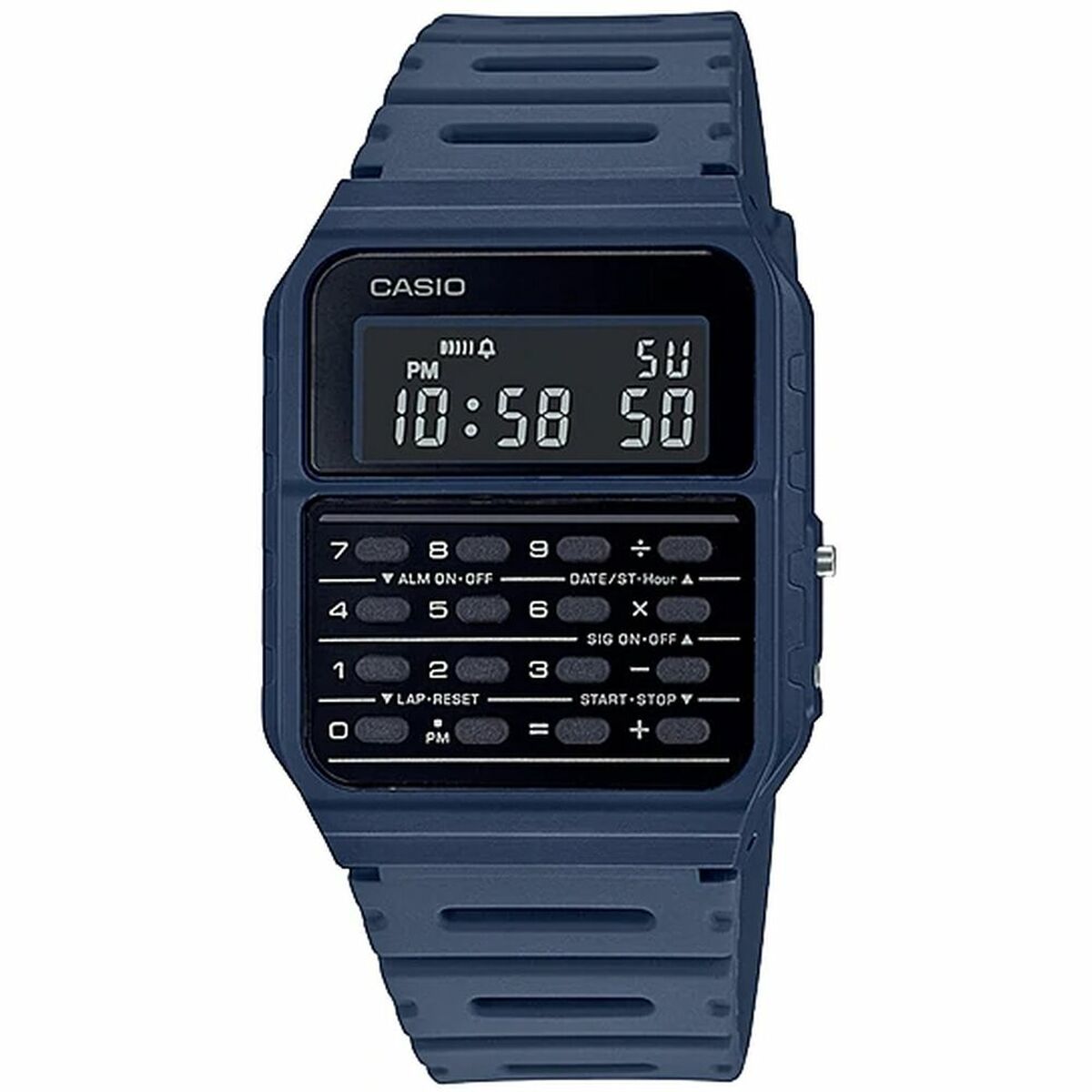 Unisexklocka Casio CALCULATOR Blå Svart (Ø 35 mm)