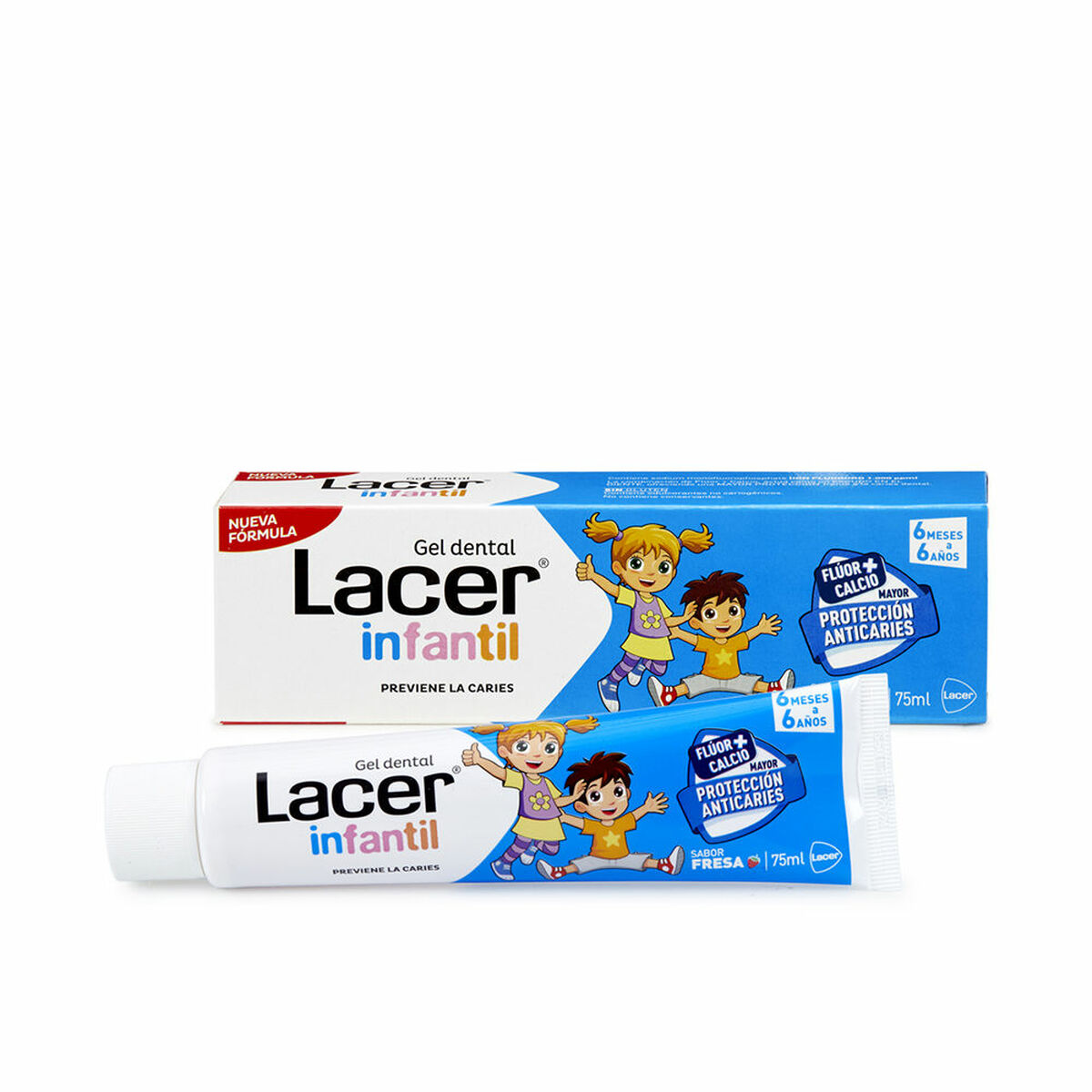 Tandkräm Lacer Infantil 75 ml Barn Jordgubbe