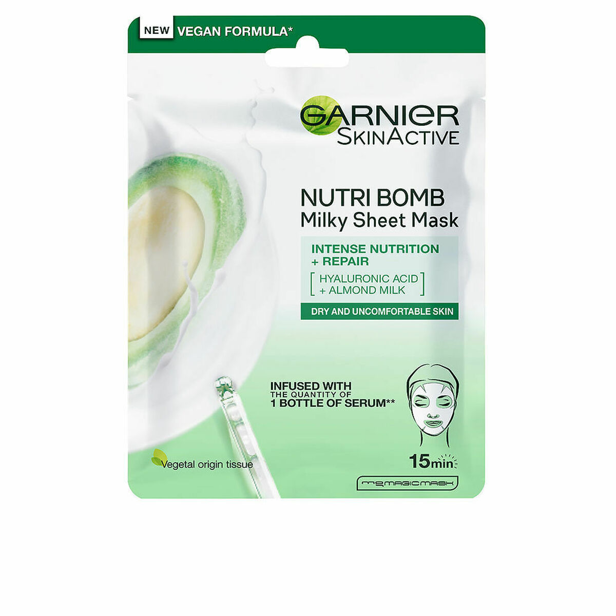 Ansiktsmask Garnier Skinactive Nutri Bomb (1 antal)