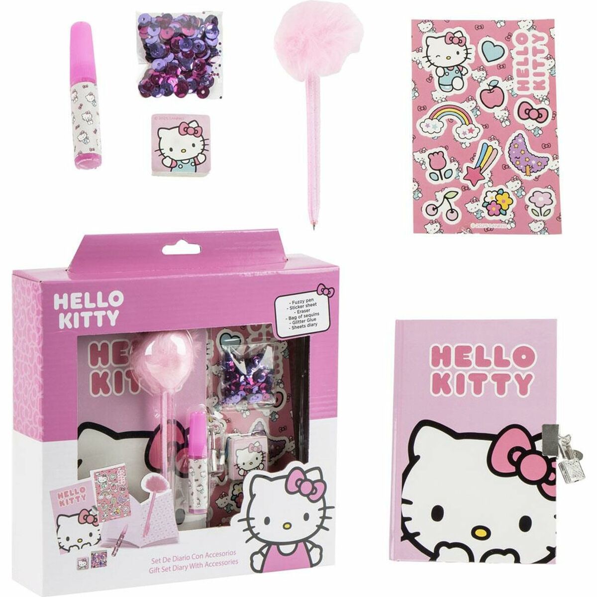 Brevpapper Set Hello Kitty Multicolour