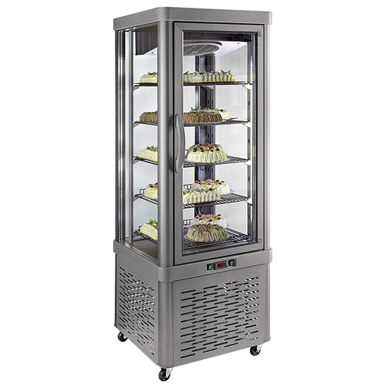 Skyltfönster för kaffebröd/glass, 5 hyllor