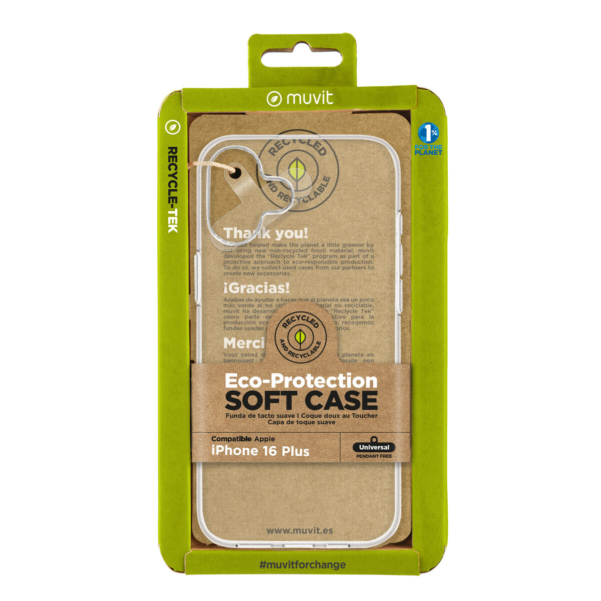 Mobilfodral Muvit for Change iPhone 16 Plus