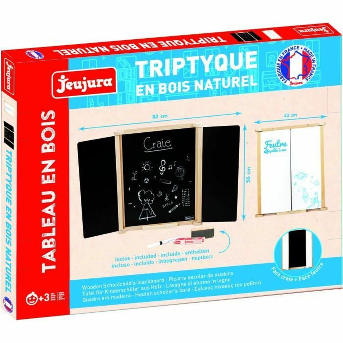 Tvåsidig skrivtavla Jeujura