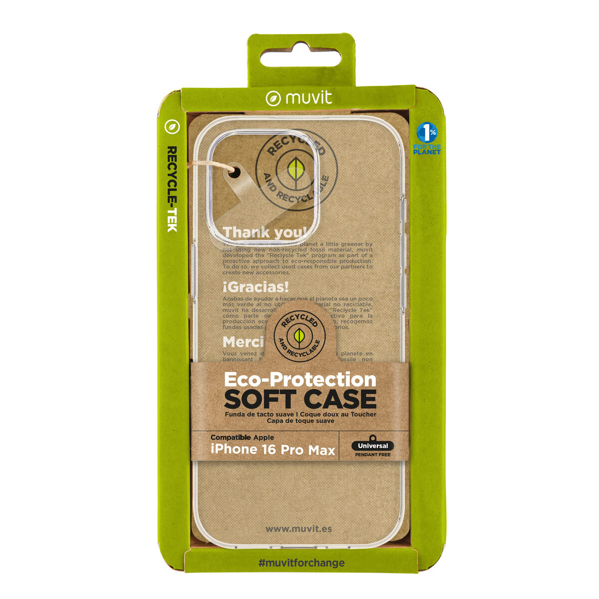 Mobilfodral Muvit for Change iPhone 16 Pro Max