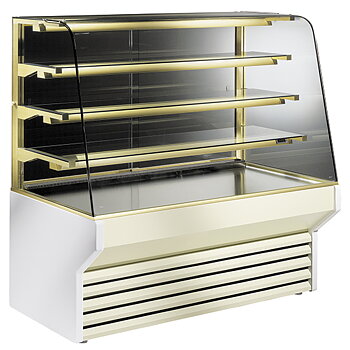Kyld dessert display med 3 hyllor, ventilerade, +7 ° C / + 10 ° C, w 2120 mm