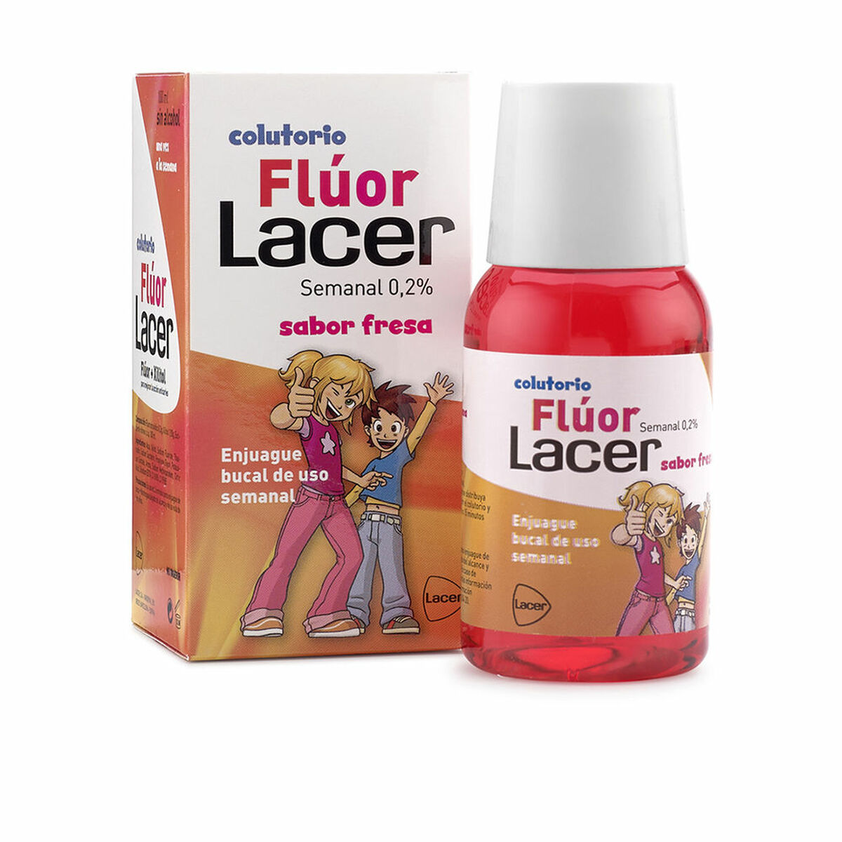 Munvatten Lacer Flúor 100 ml Junior Fluor Jordgubbe