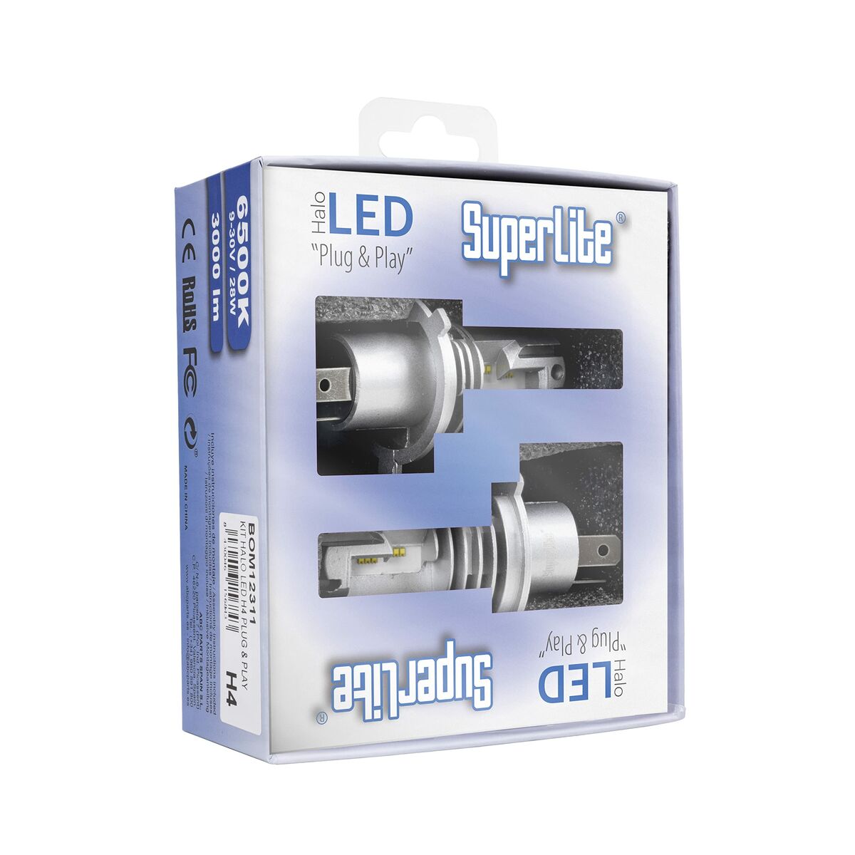 Halogen LED-konverteringssats Superlite BOM12311 H4 28 W 6500 K LED (2 antal) - 2