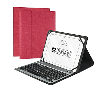 Väska till Läsplatta och Tangentbord Subblim SUB-KT2-BT0003 Röd Qwerty Spanska