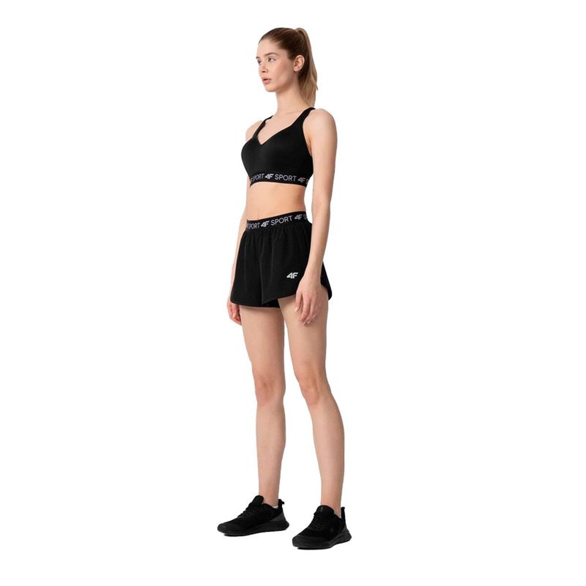 Sportshorts för kvinnor 4F 4F Quick-Drying Svart