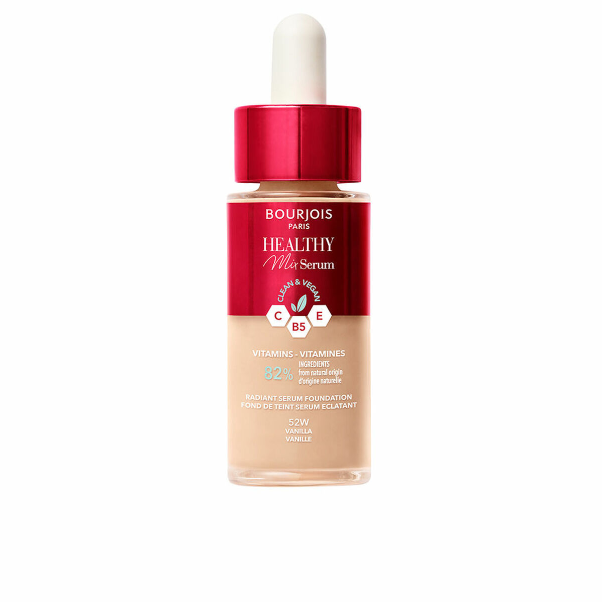 Flytande makeupbas Bourjois Healthy Mix Nº 52W Vanilla Nº 52w-Vanilla 30 ml Serum