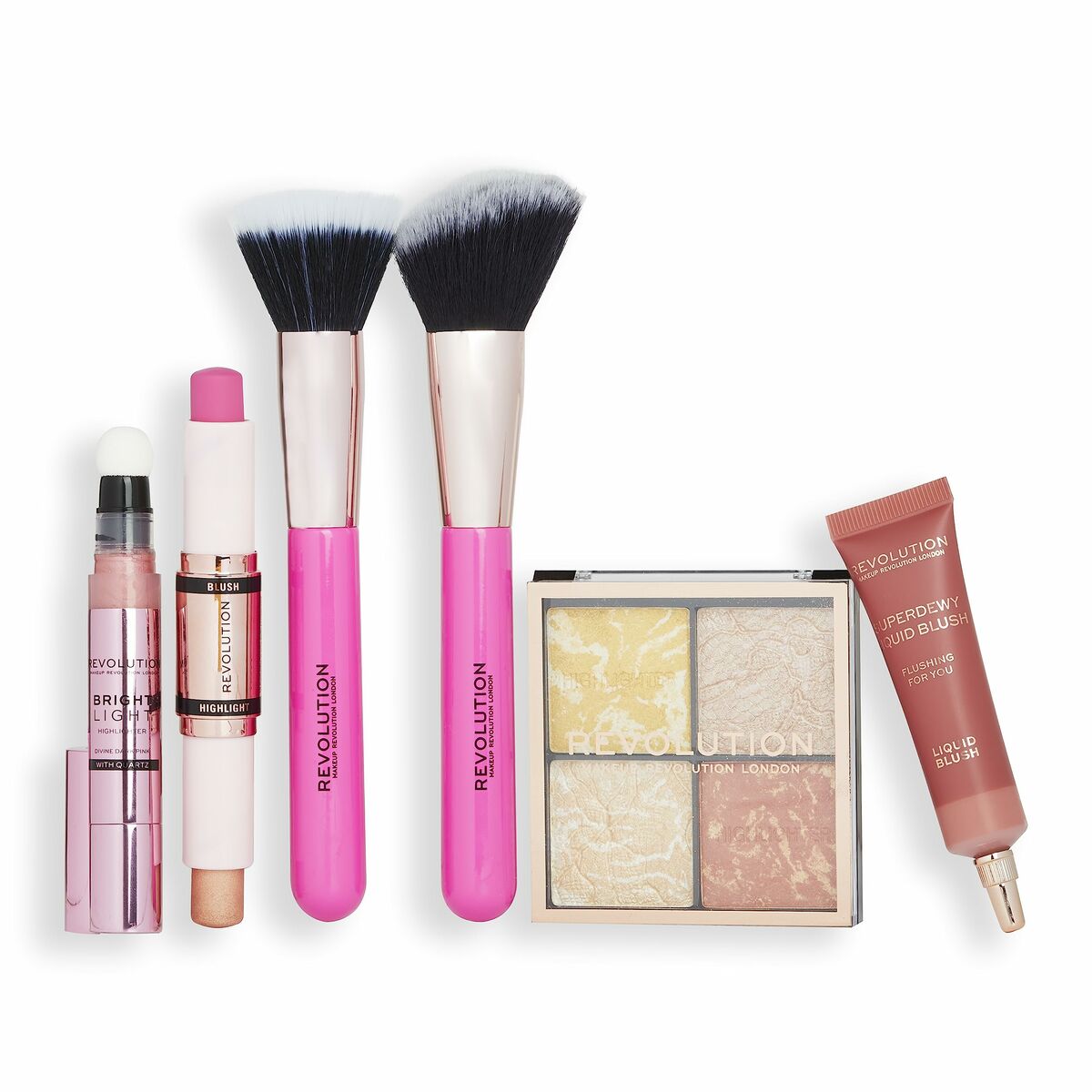 Sminkset Revolution Make Up Blush & Glow 6 Delar - 2