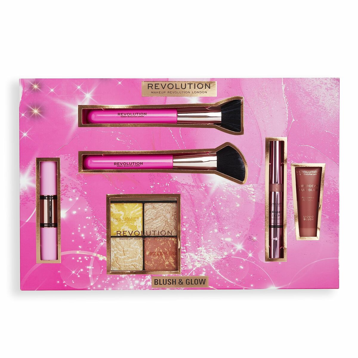 Sminkset Revolution Make Up Blush & Glow 6 Delar
