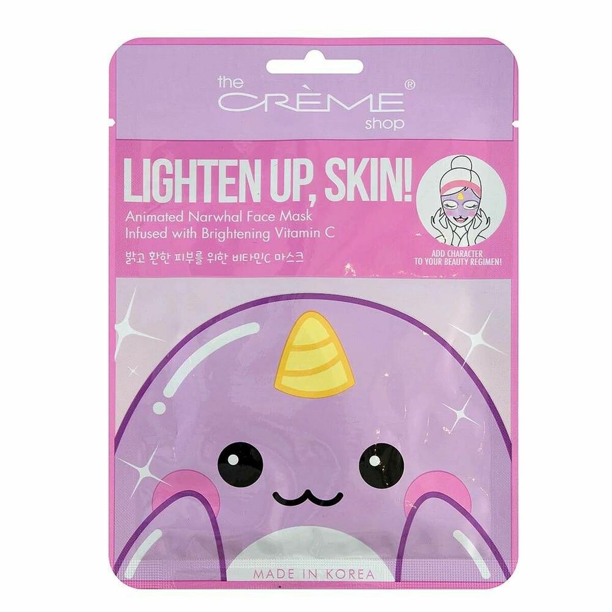 Ansiktsmask The Crème Shop Lighten Up, Skin! Narwhal (25 g)