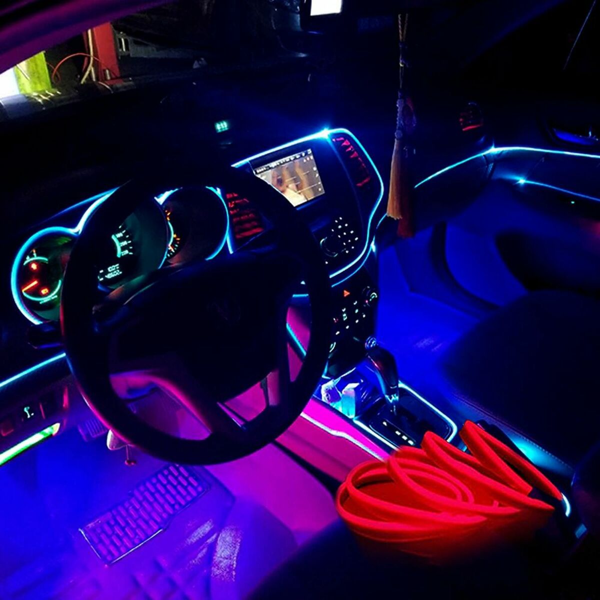 Neon ljus remsa OCC Motorsport 3 m Fiberoptik - 2