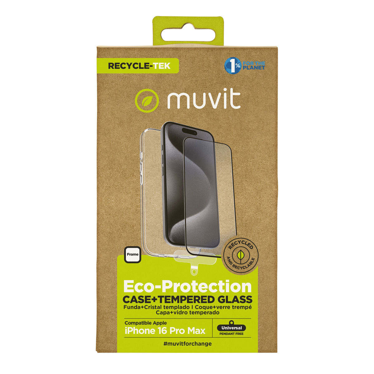 Fodral och Skydd för Mobiltelefon Muvit for Change iPhone 16 Pro Max Svart