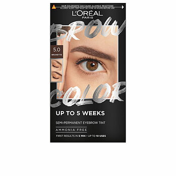Ögonbryn färgade L'Oreal Make Up BROW COLOR Nº 5.0 Brunette Nº 5.0-Brunette Halvpermanent 4 Delar