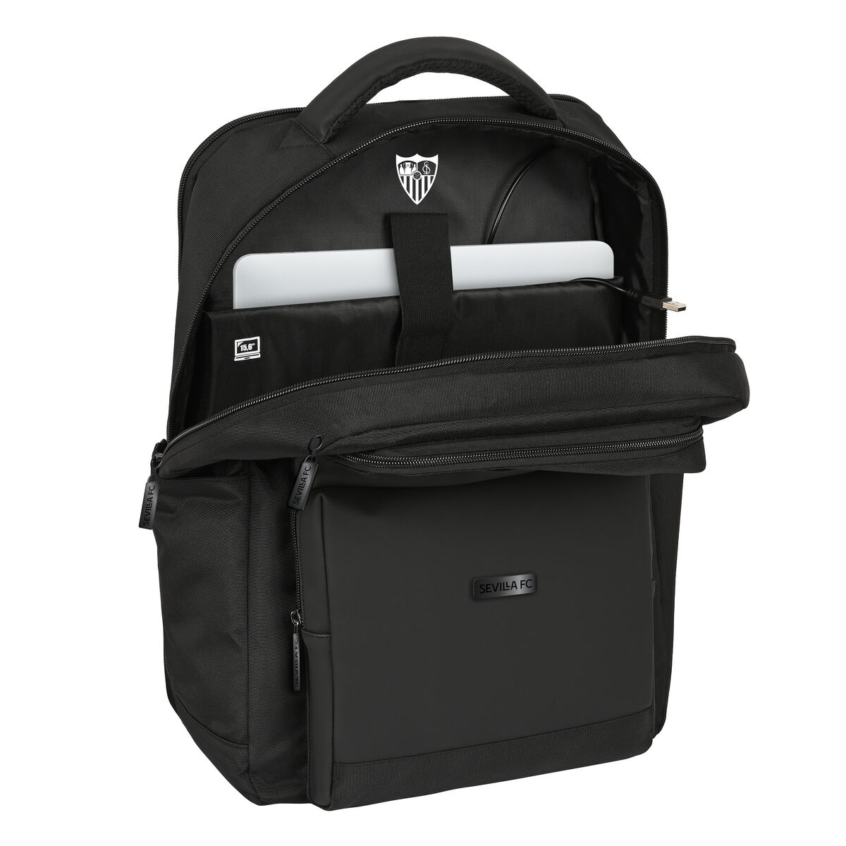 Laptopryggsäck Sevilla Fútbol Club Premium 15,6'' Svart (31 x 44 x 13 cm) - 3