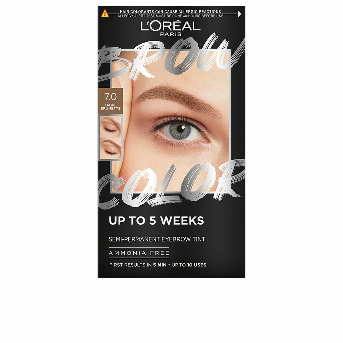 Ögonbryn färgade L'Oreal Make Up BROW COLOR Nº 7.0 Dark blond Nº 7.0-Dark Blond Halvpermanent 4 Delar