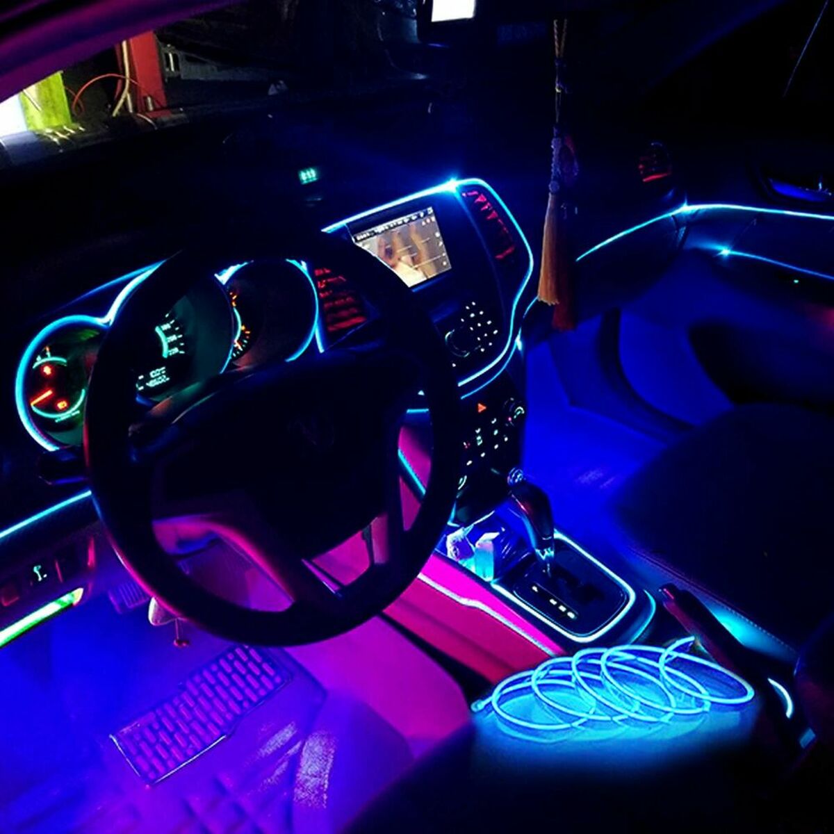 Neon ljus remsa OCC Motorsport 3 m Fiberoptik - 2