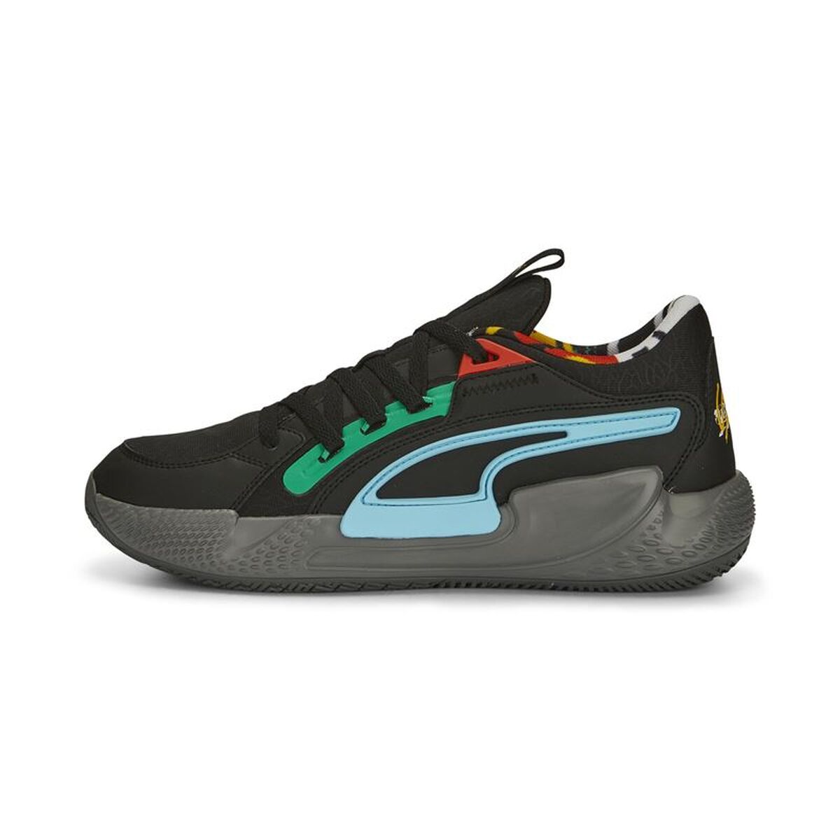 Baksketskor, Barn Puma Court Rider Chaos Svart
