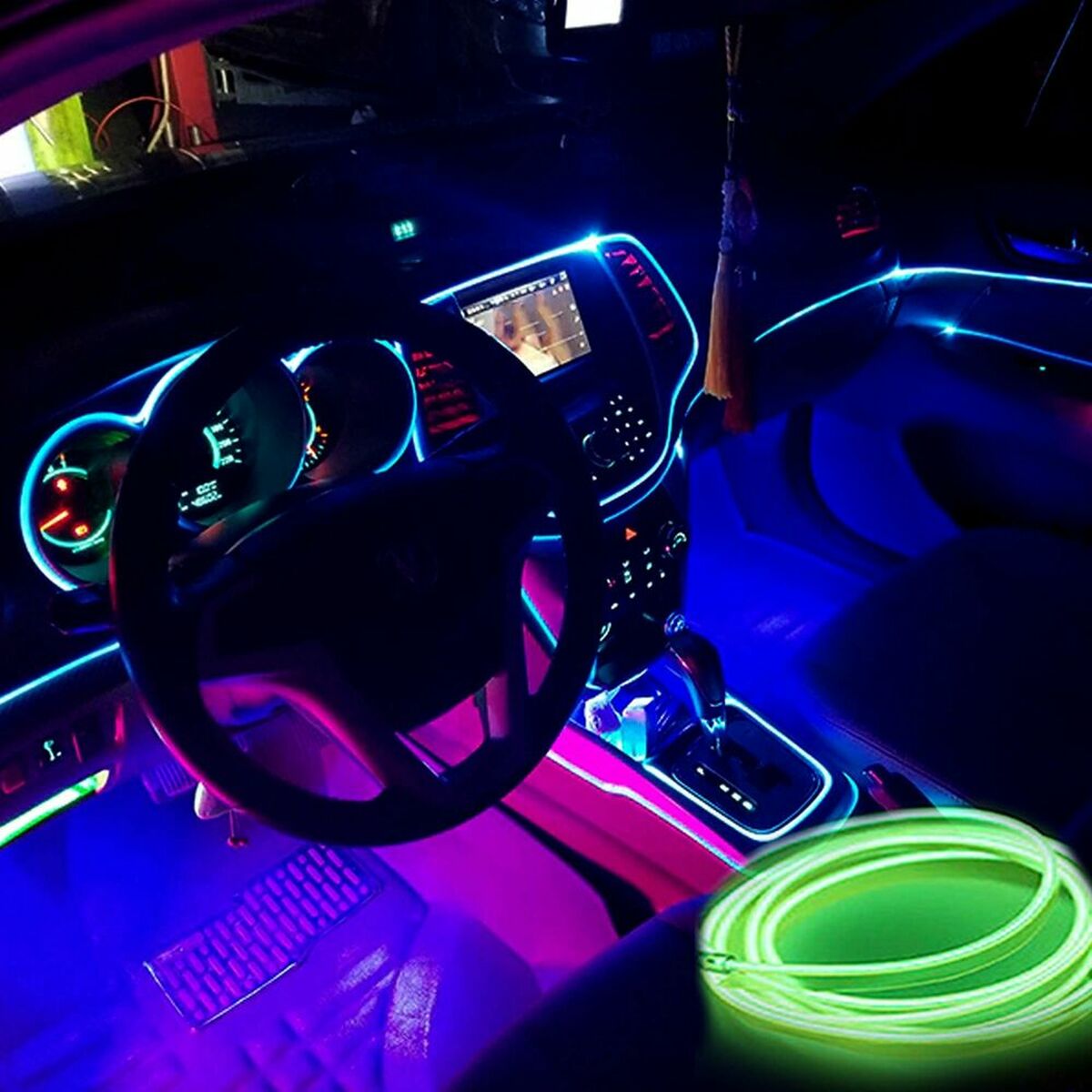 Neon ljus remsa OCC Motorsport 3 m Fiberoptik - 2