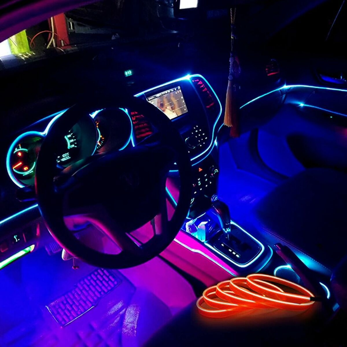 Neon ljus remsa OCC Motorsport 3 m Fiberoptik - 2