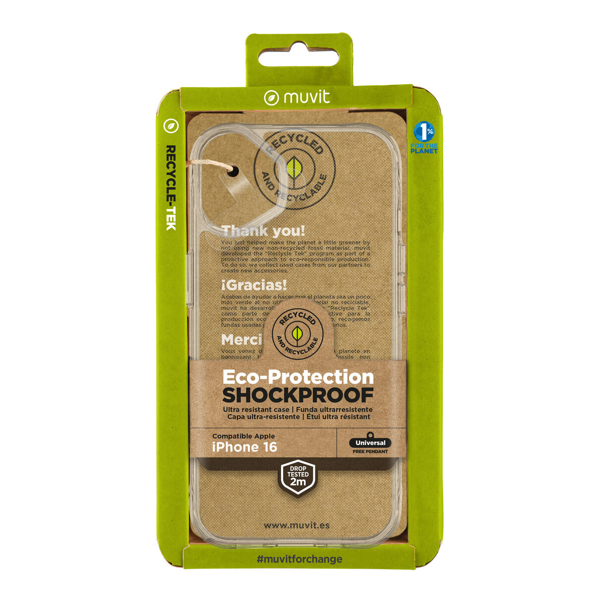 Mobilfodral Muvit for Change iPhone 16