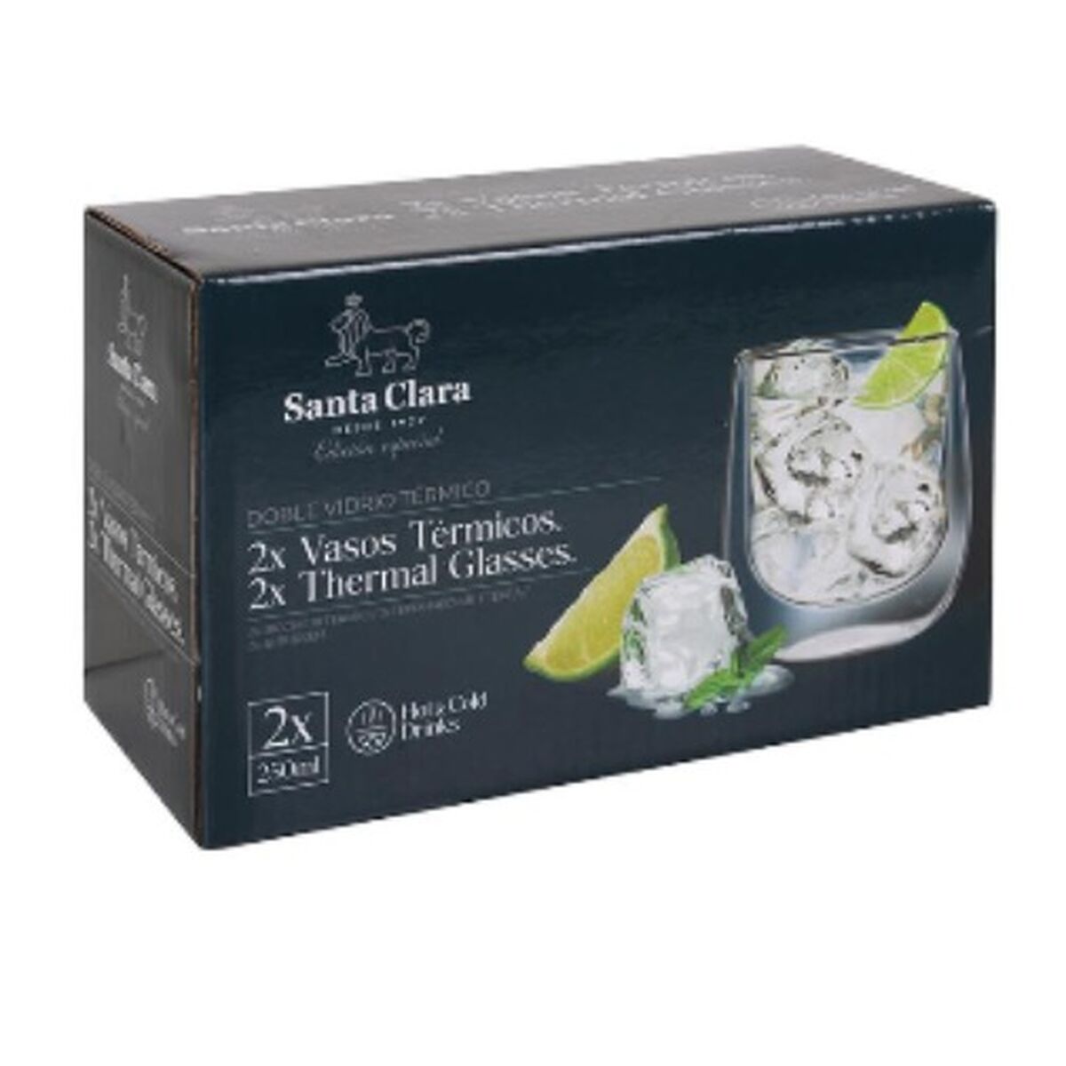 Glasset Inde Santa Clara Borosilikatglas 250 ml 2 Delar - 2