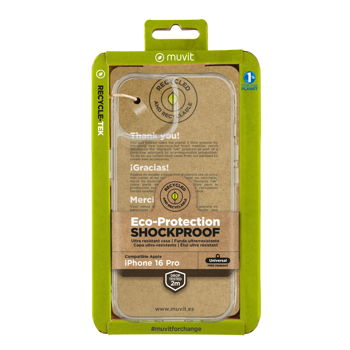 Mobilfodral Muvit for Change iPhone 16 Pro