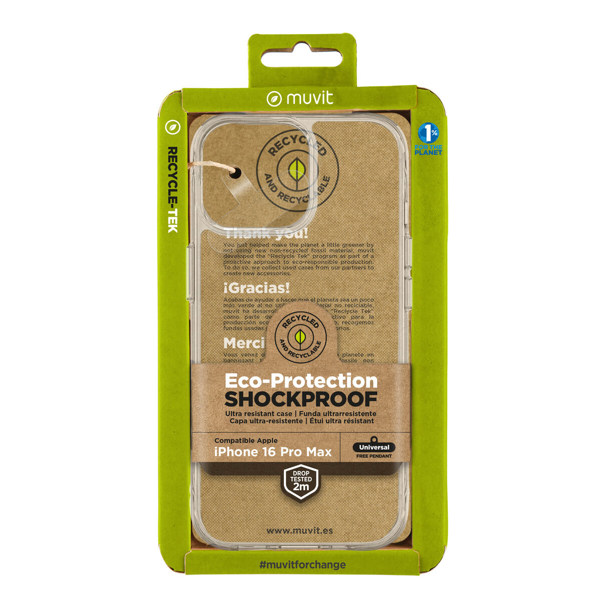 Mobilfodral Muvit for Change iPhone 16 Pro Max