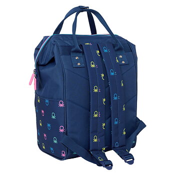 Laptopryggsäck Benetton Cool Marinblå 27 x 40 x 19 cm