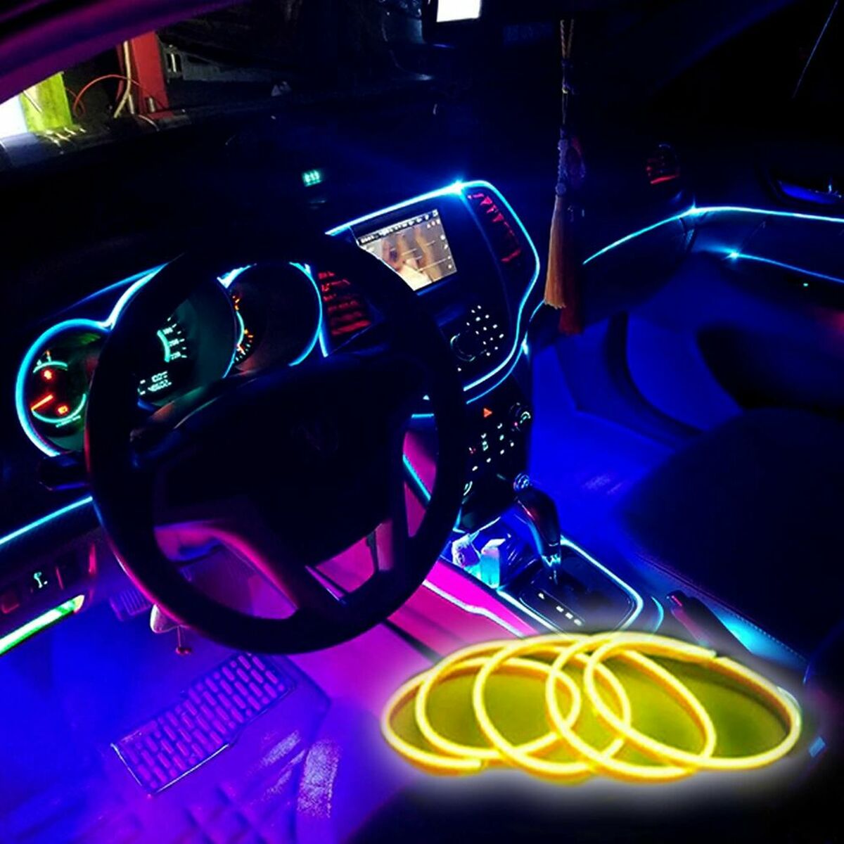 Neon ljus remsa OCC Motorsport 3 m Fiberoptik - 2