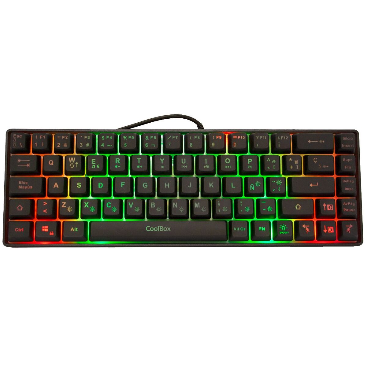 Tangentbord CoolBox mini TM065 Svart Qwerty Spanska
