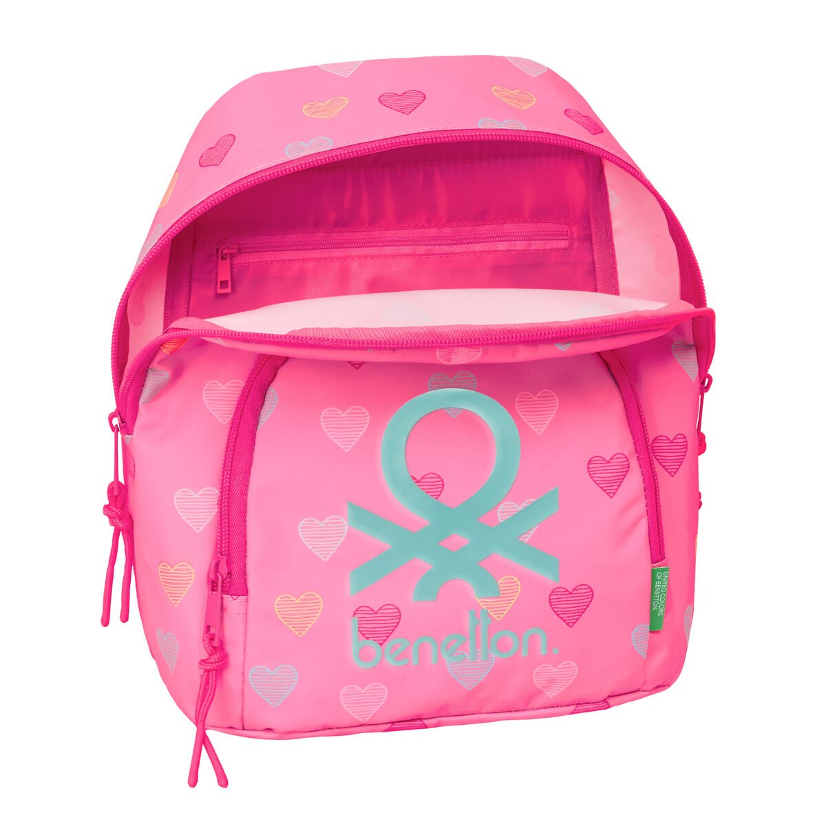 Ryggsäck Benetton Heart Rosa 25 x 30 x 13 cm