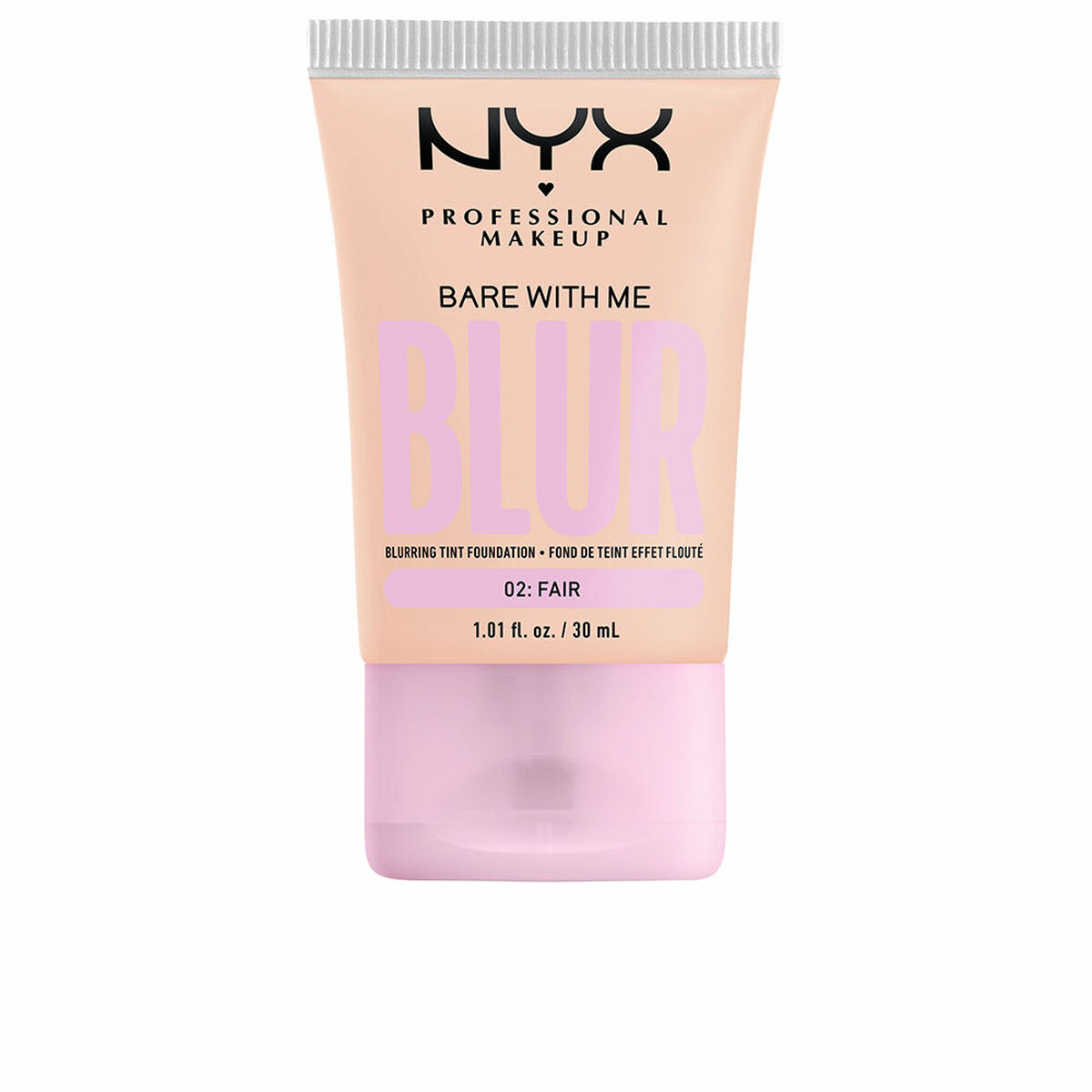 Flytande makeupbas NYX Bare With Me Blur Nº 02 Fair Nº 02-Fair 30 ml