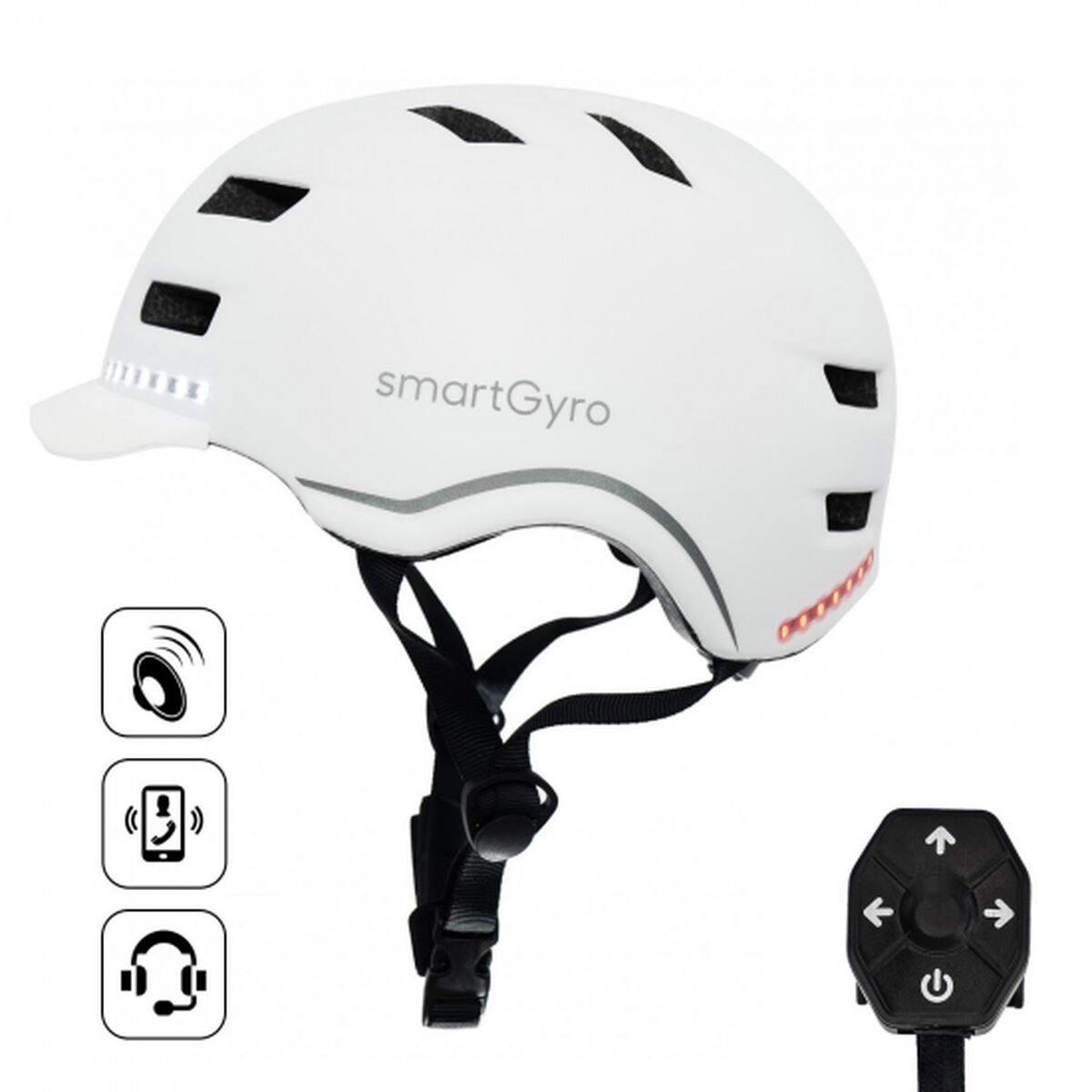 Hjälm för elscooter Smartgyro SMART PRO Vit