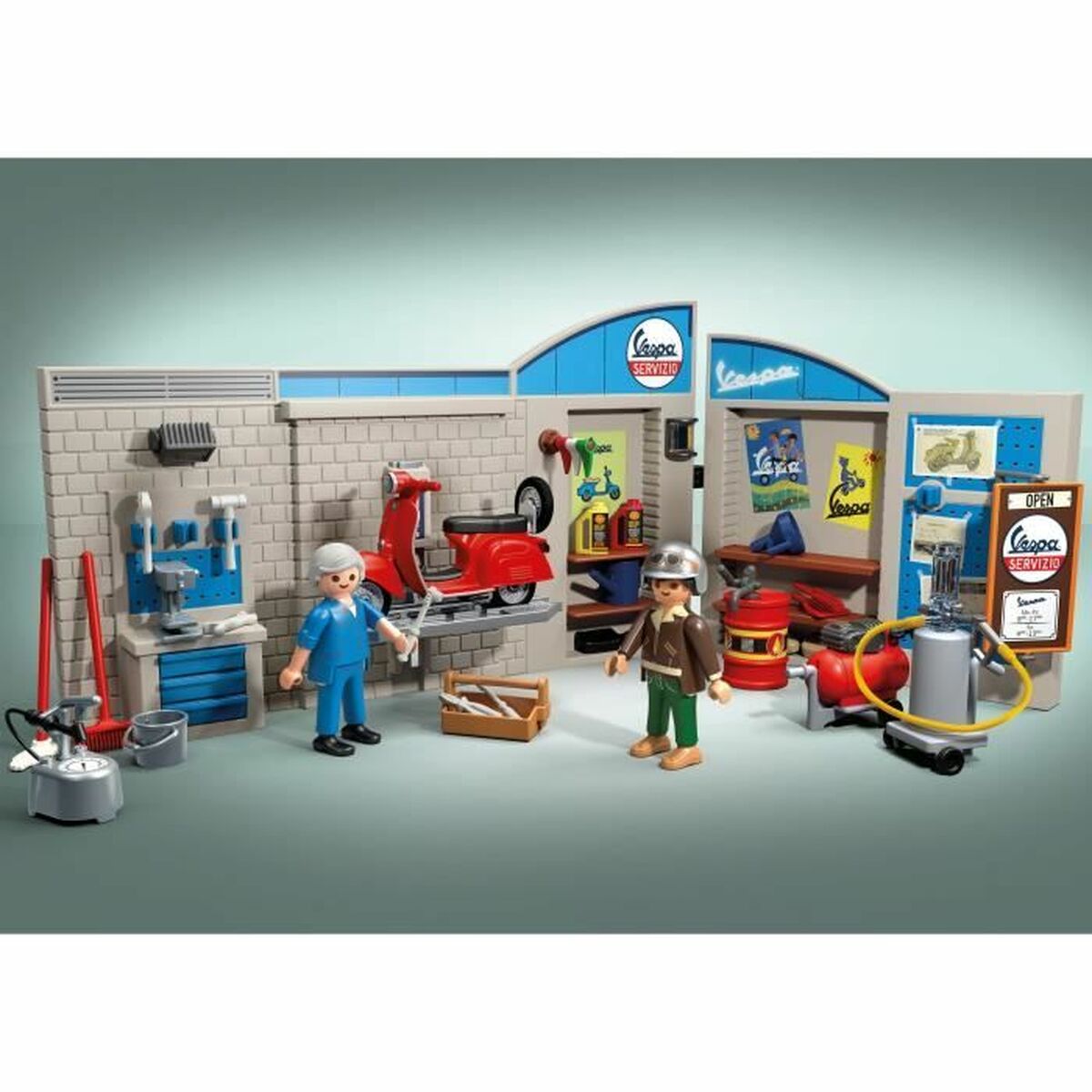Playset Playmobil Vespa Retro Garage - 2