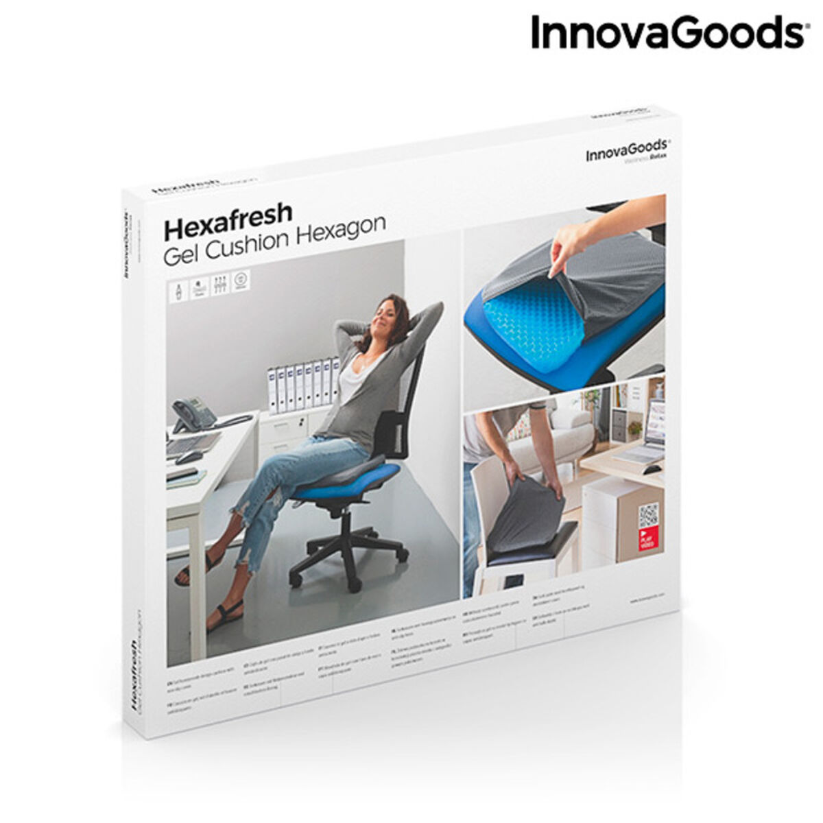Kudde i gel, vaxkaka Hexafresh InnovaGoods .. (Renoverade B)