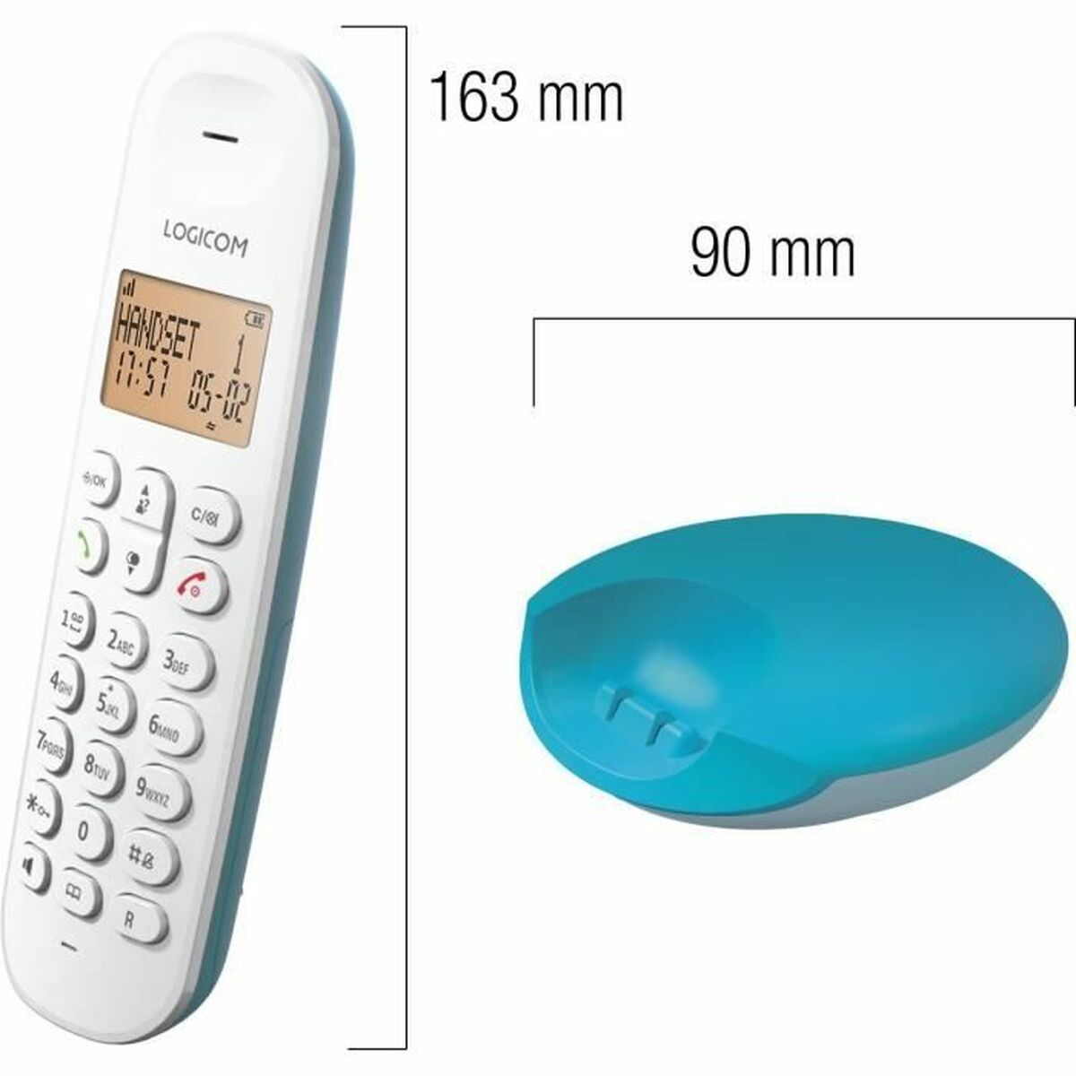 Markkabeltelefon Logicom DECT ILOA 150 SOLO Turkos - 3