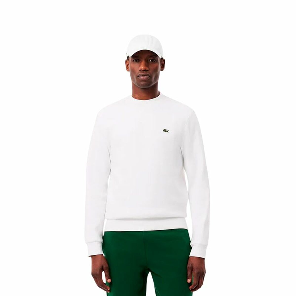 Tröja utan huva Herr Lacoste Core Performance Vit