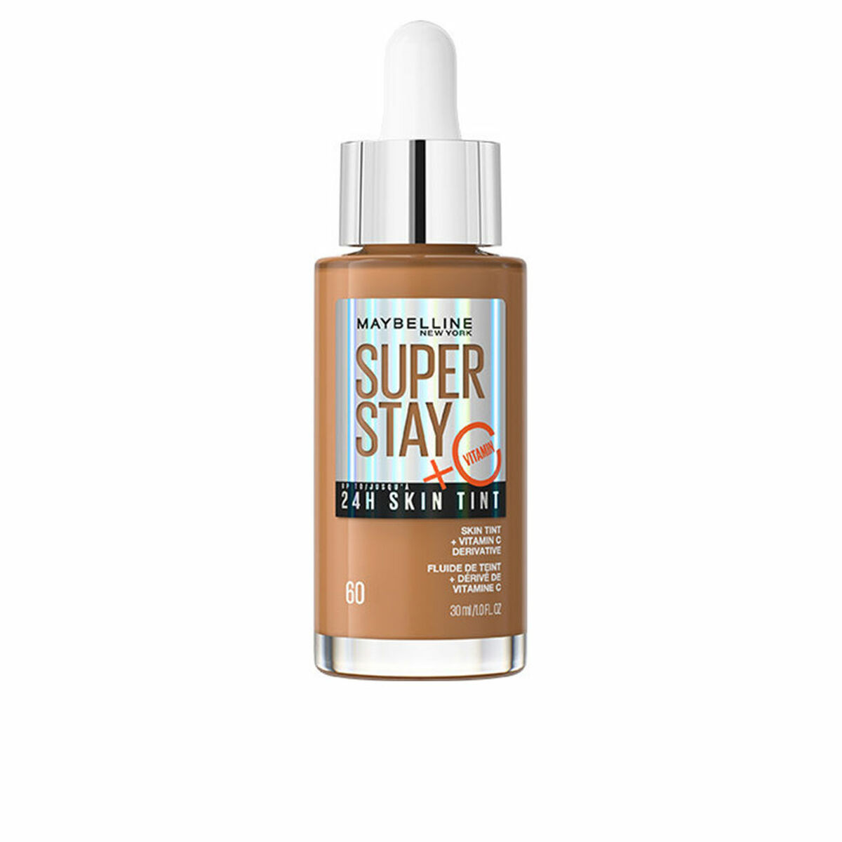 Flytande makeupbas Maybelline Super Stay Skin Tint Nº 60 30 ml C-vitamin