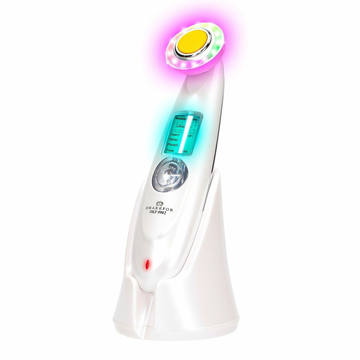 Ansiktsmassager med radiofrekvens, fototerapi och elektrostimulering Drakefor DKF-9902AURUM Vit - 3